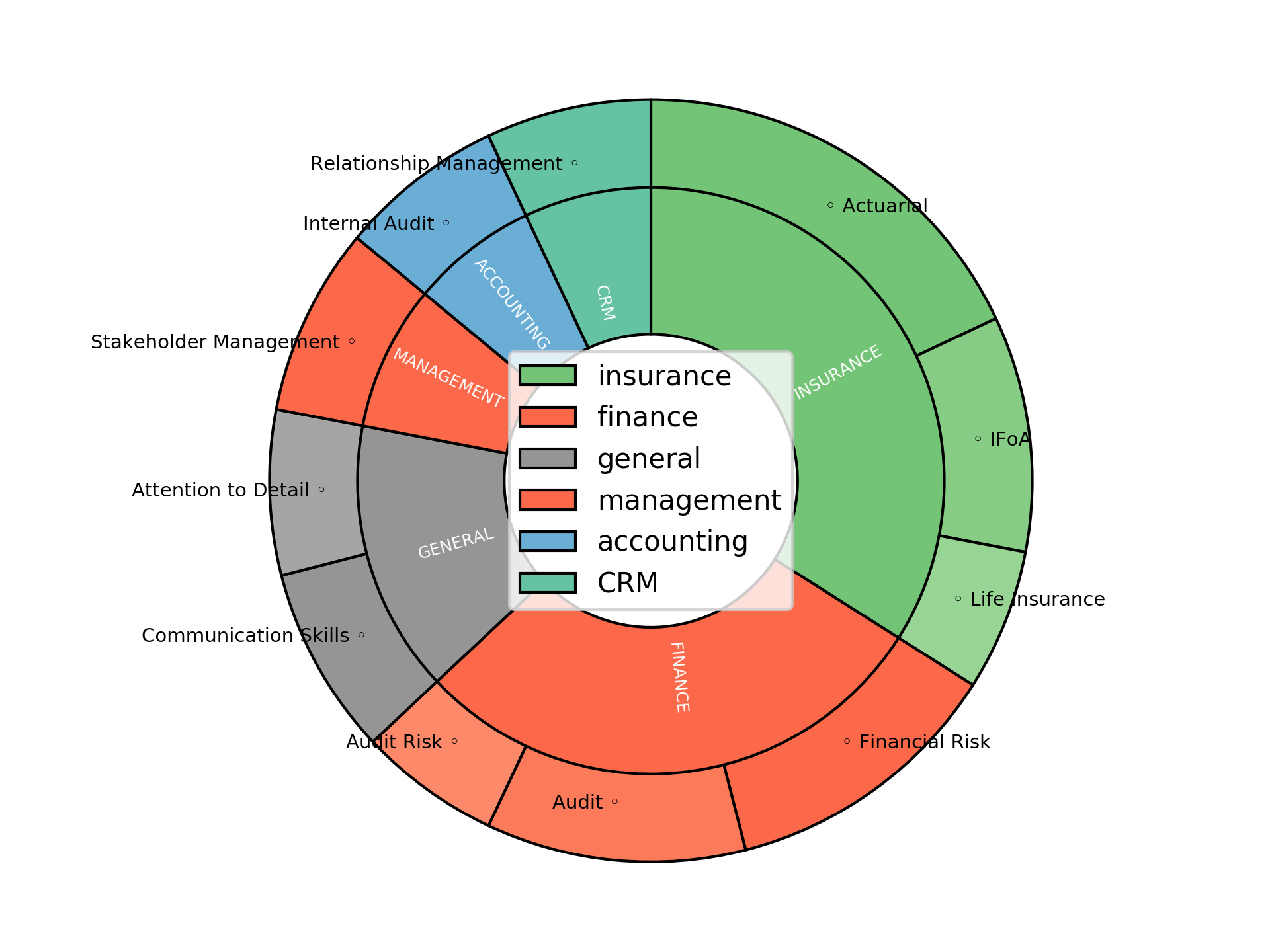 Disaggregated Visualization Graph for Senior Internal Auditor